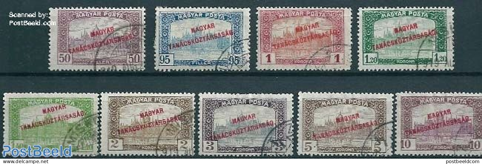 Hungary 1919 Overprints 9v, Unused (hinged) - Unused Stamps