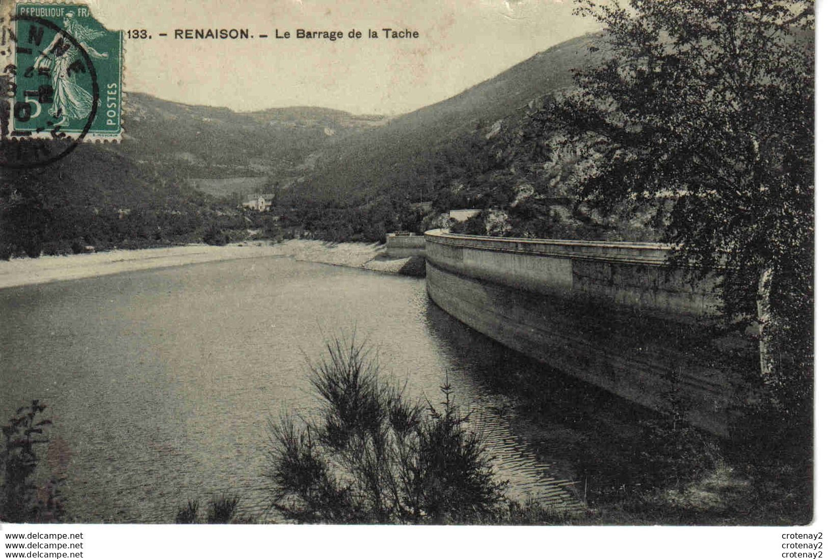 42 RENAISON Vers Roanne N°133 Le Barrage De La Tache En 1920 ? - Roanne