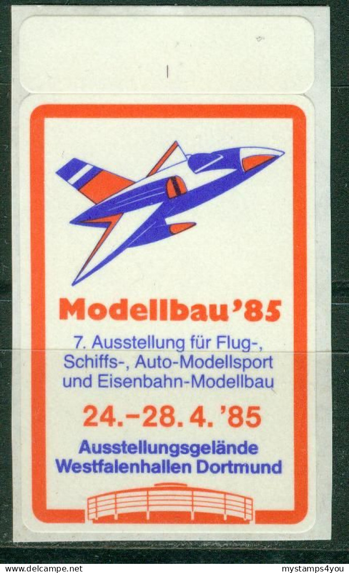 So Sticker | Germany. Modellbau '85 Westfalenhallen Dortmund #5-0105 - Adesivi
