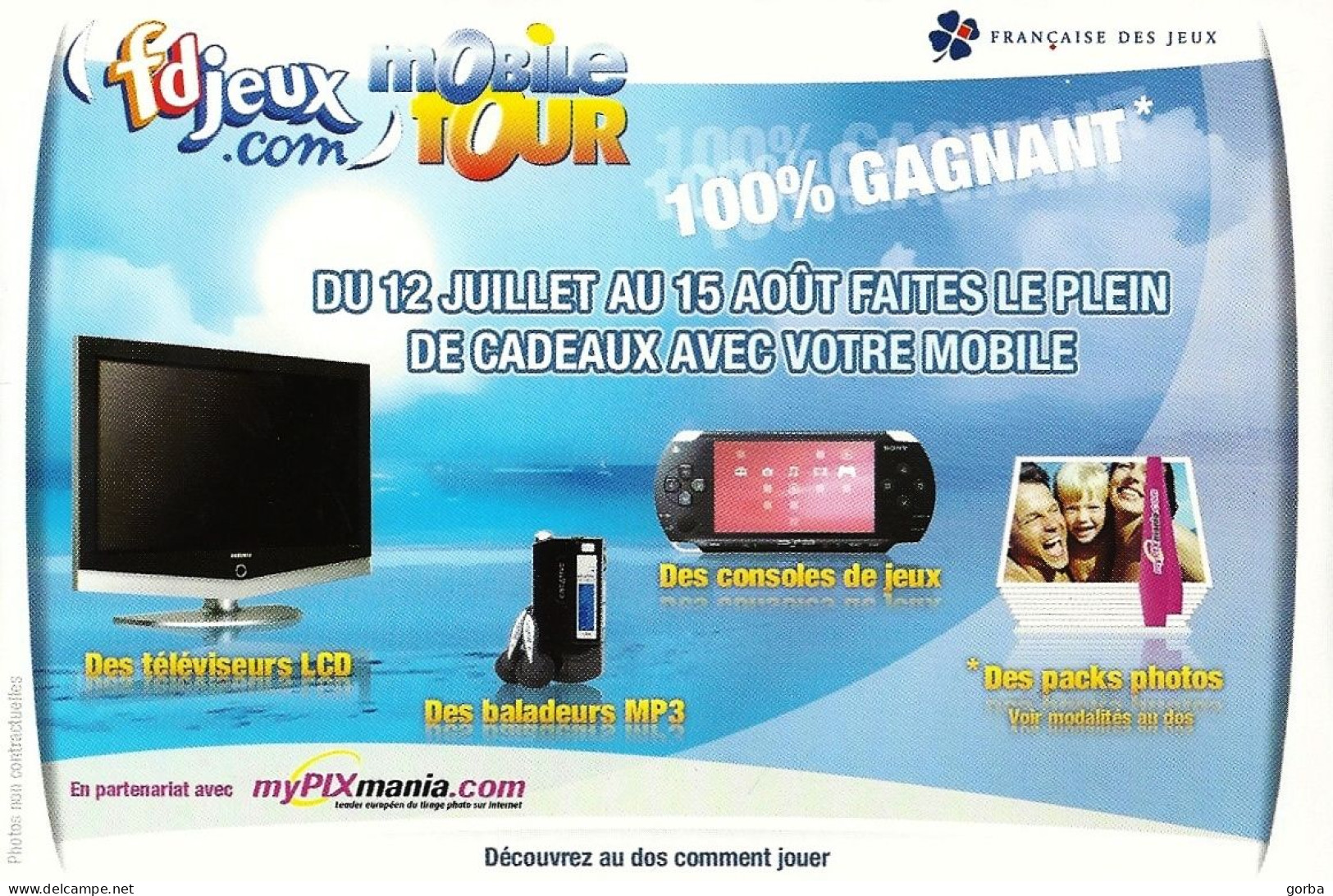 *CPM Pub  - Jeu "FDJeux" Mobile Tour 2006 - Advertising