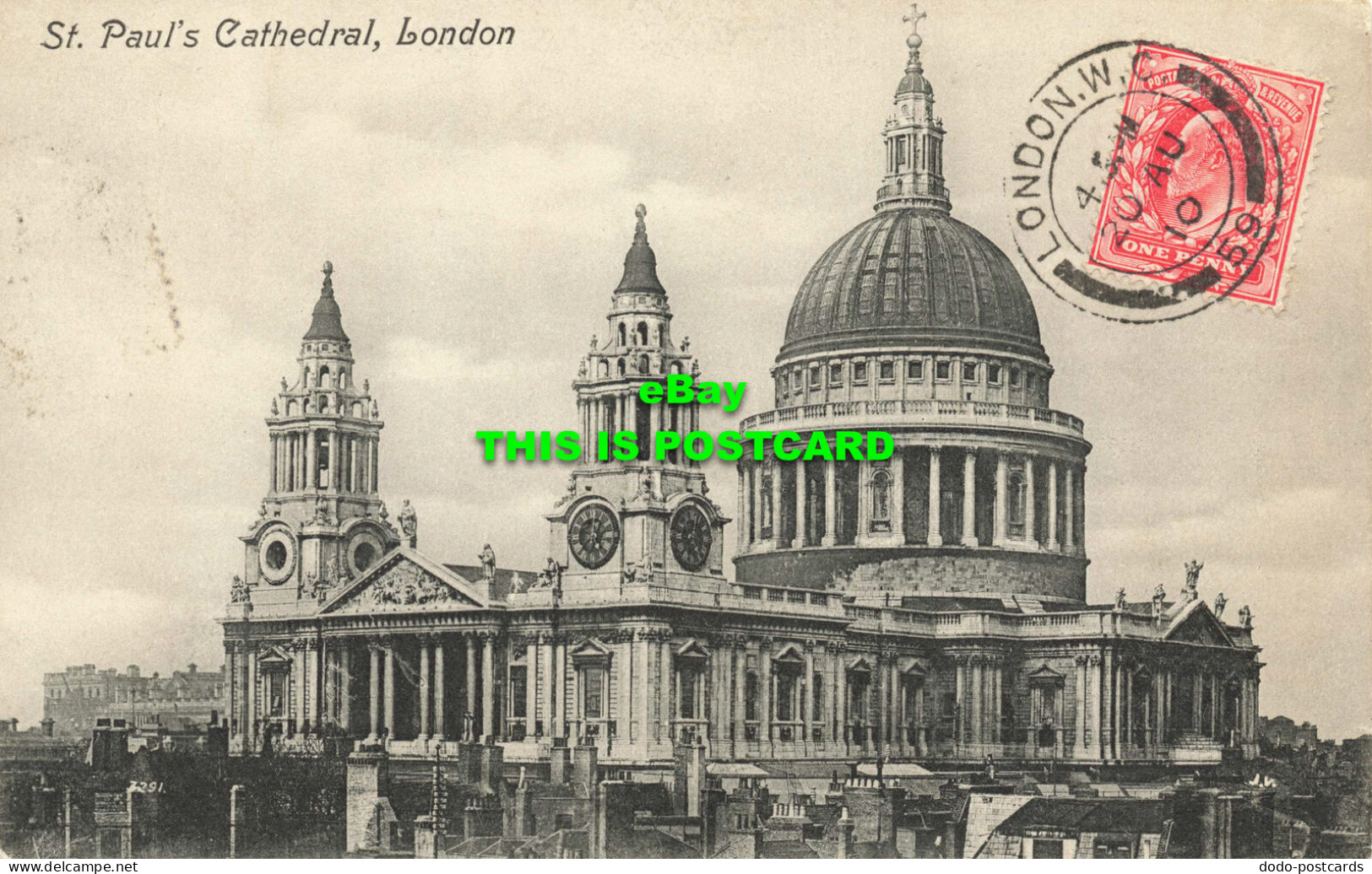 R597525 St. Pauls Cathedral. London. 1910. Valentines Series - Otros & Sin Clasificación