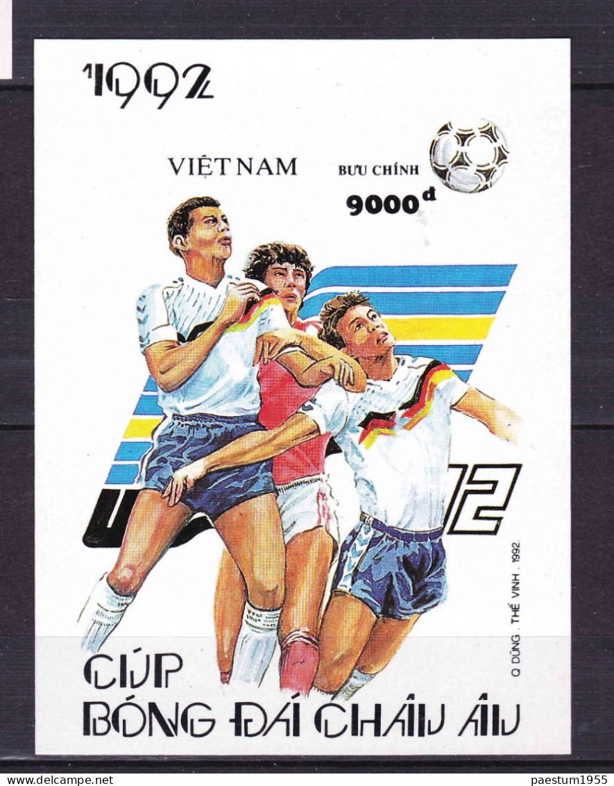 Feuillet Neuf** MNH 1992 Viêt-Nam Vietnam "Euro'92" Championnat D'Europe De Football Mi:VN BL99U Yt:VN BF74ND - Vietnam