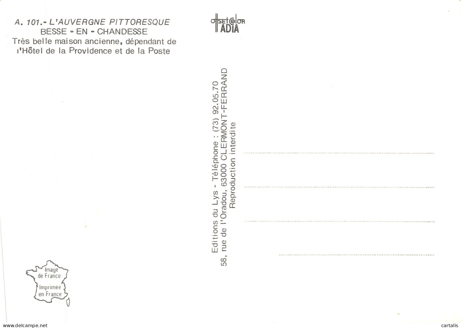 63-BESSE EN CHANDESSE -N°C4085-C/0029 - Besse Et Saint Anastaise