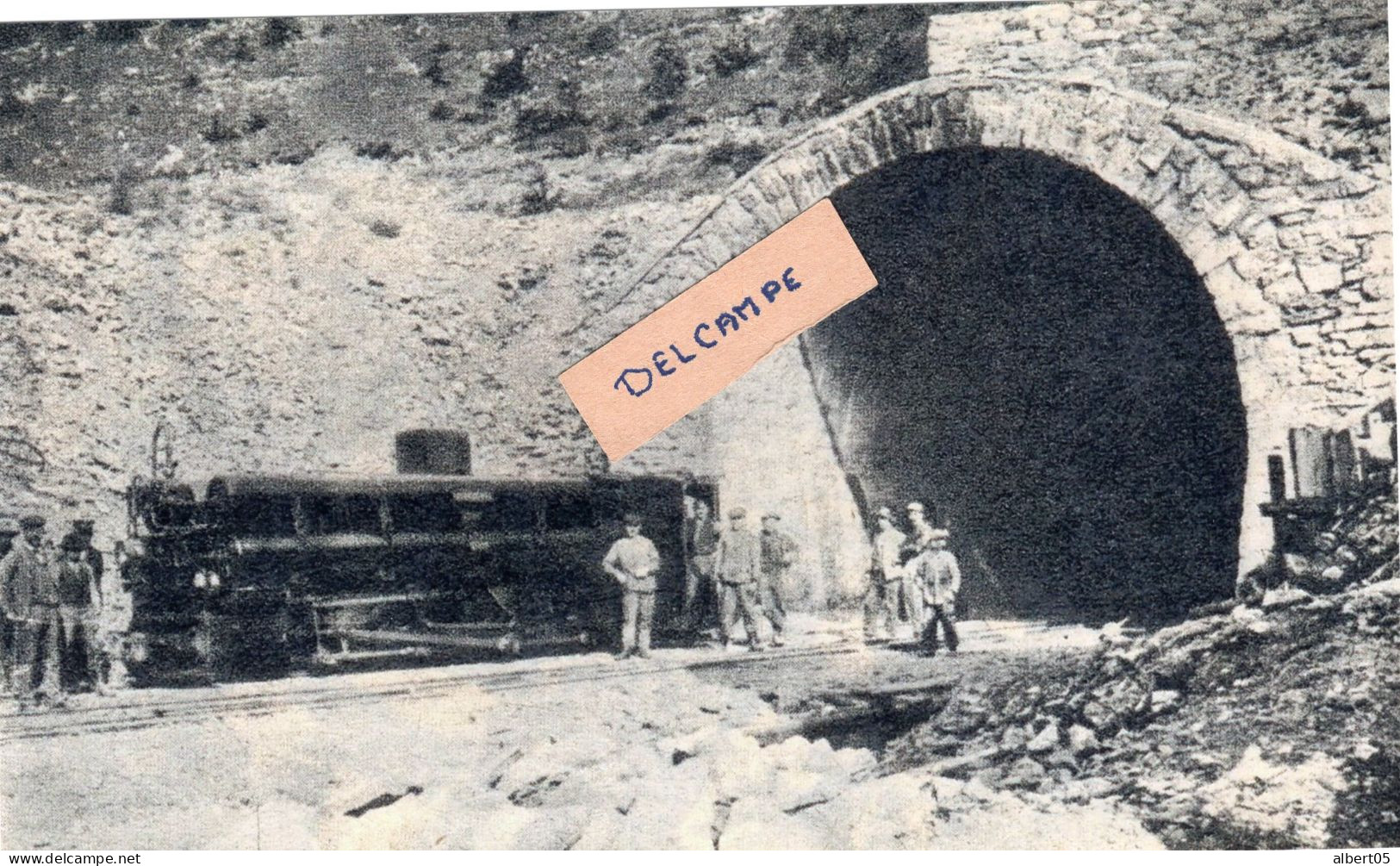 Ligne Du BLS - Percement Du Tunnel Du Loetschberg  - Locomotive De Chantier à Air Comprimé - Reproduction - Autres & Non Classés
