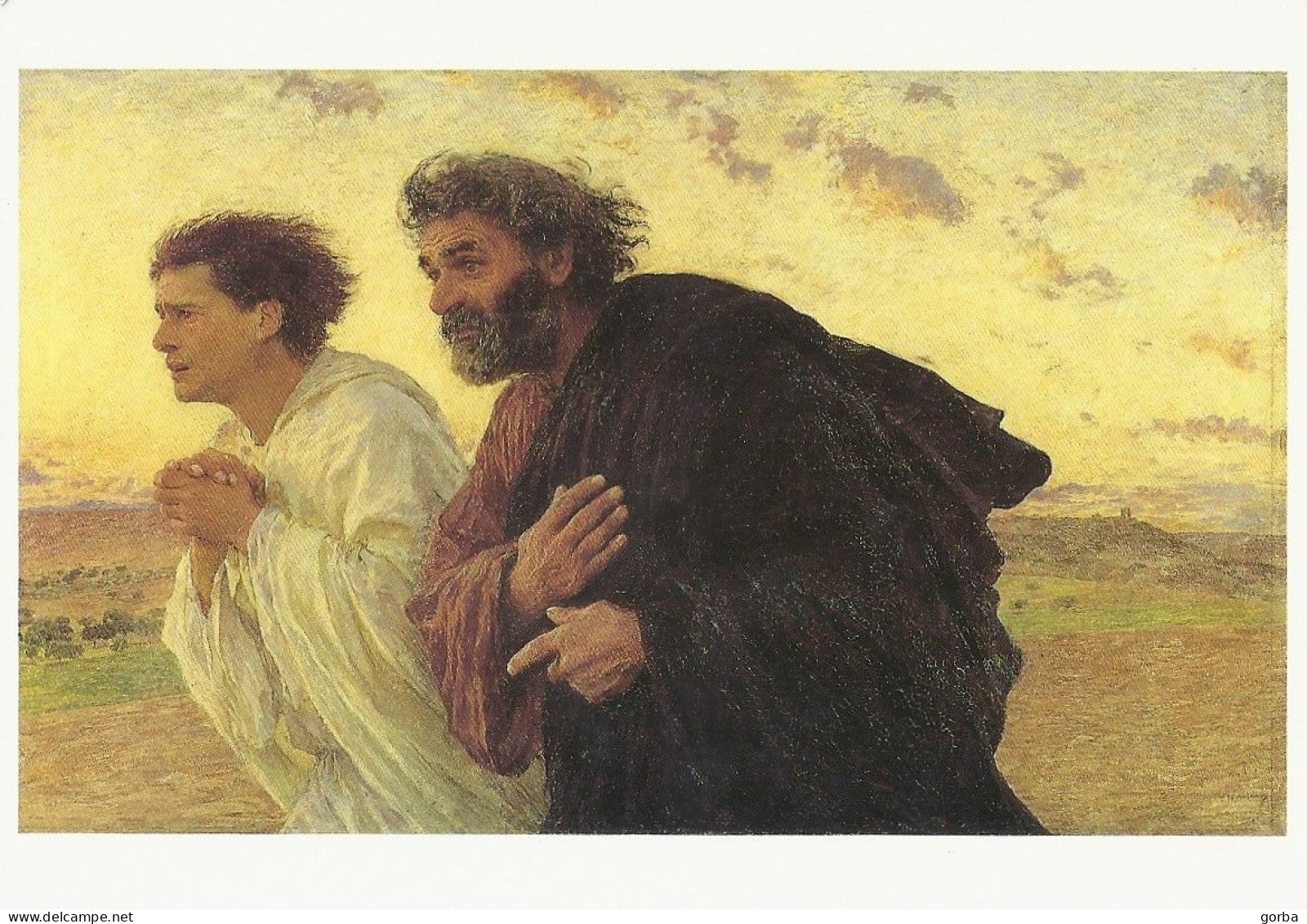 *CPM - Les Disciples Pierre Et Jean Courant Au Sépultre Le Matin De La Résurrection (1898) - Peinture De E. BURNAN - Peintures & Tableaux
