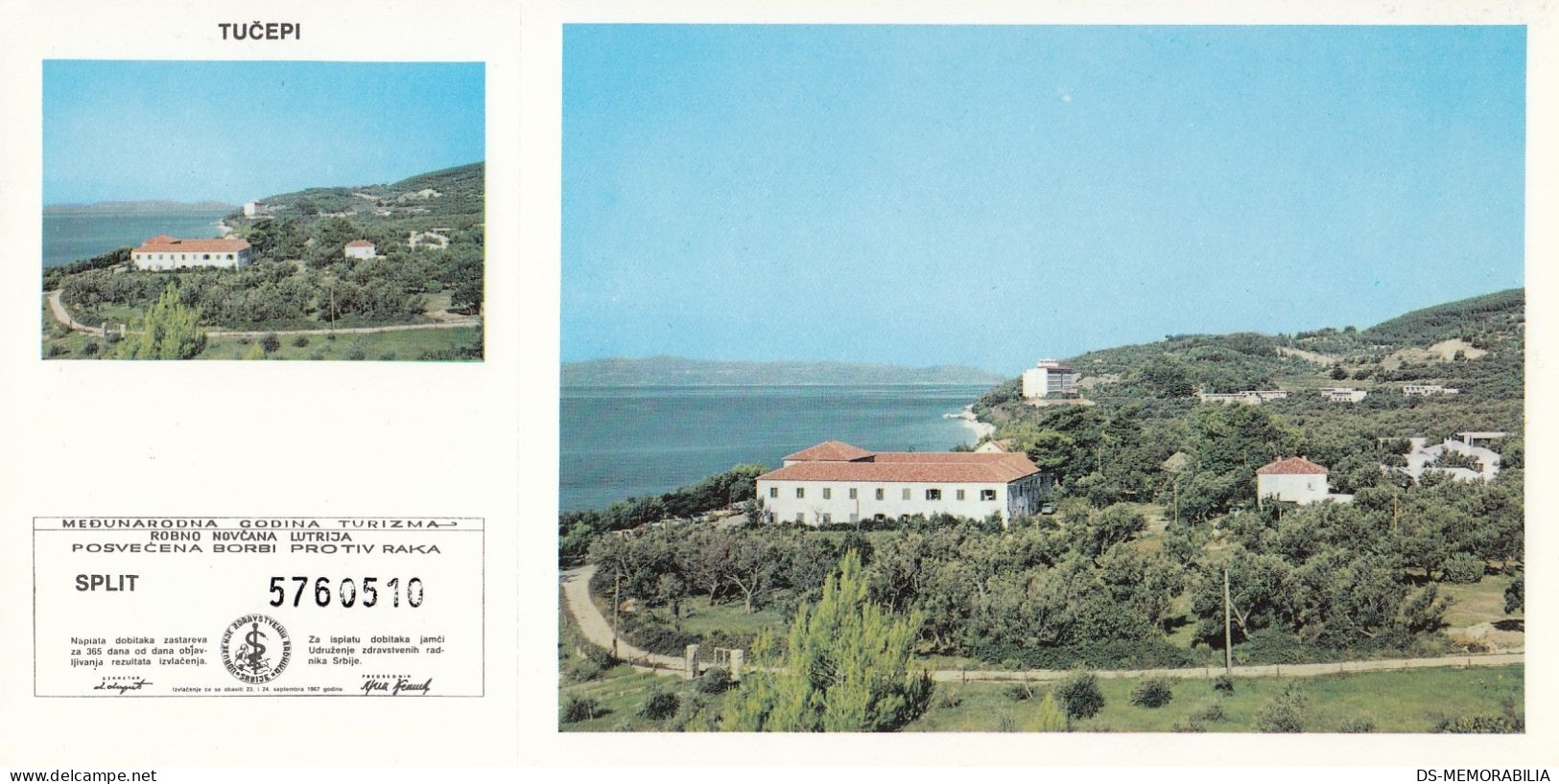 Makarska Tučepi - Lutrija Lottery , Anti Cancer League 1967 - Croatie