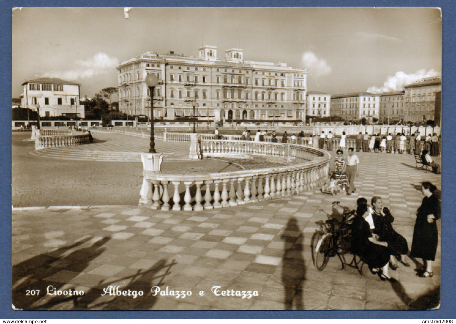 1952 - LIVORNO - ALBERGO PALAZZO E TERRAZZA  -  ITALIE - Livorno