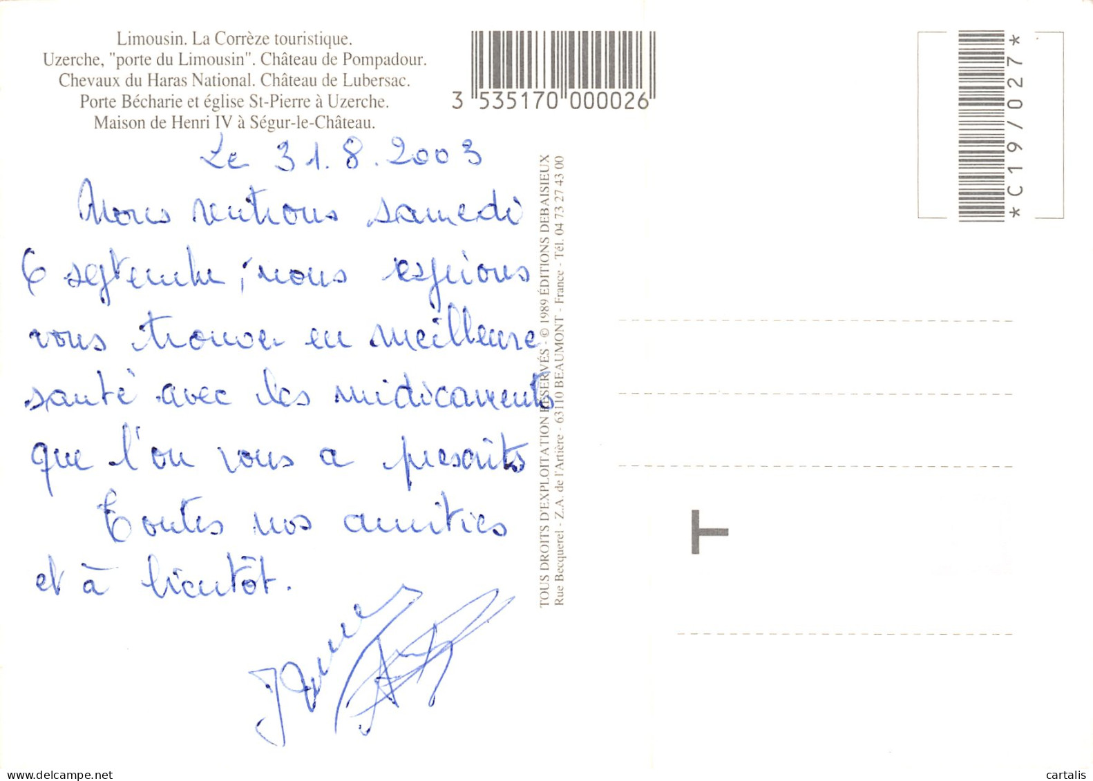 19-UZERCHE-N°C4086-C/0207 - Uzerche