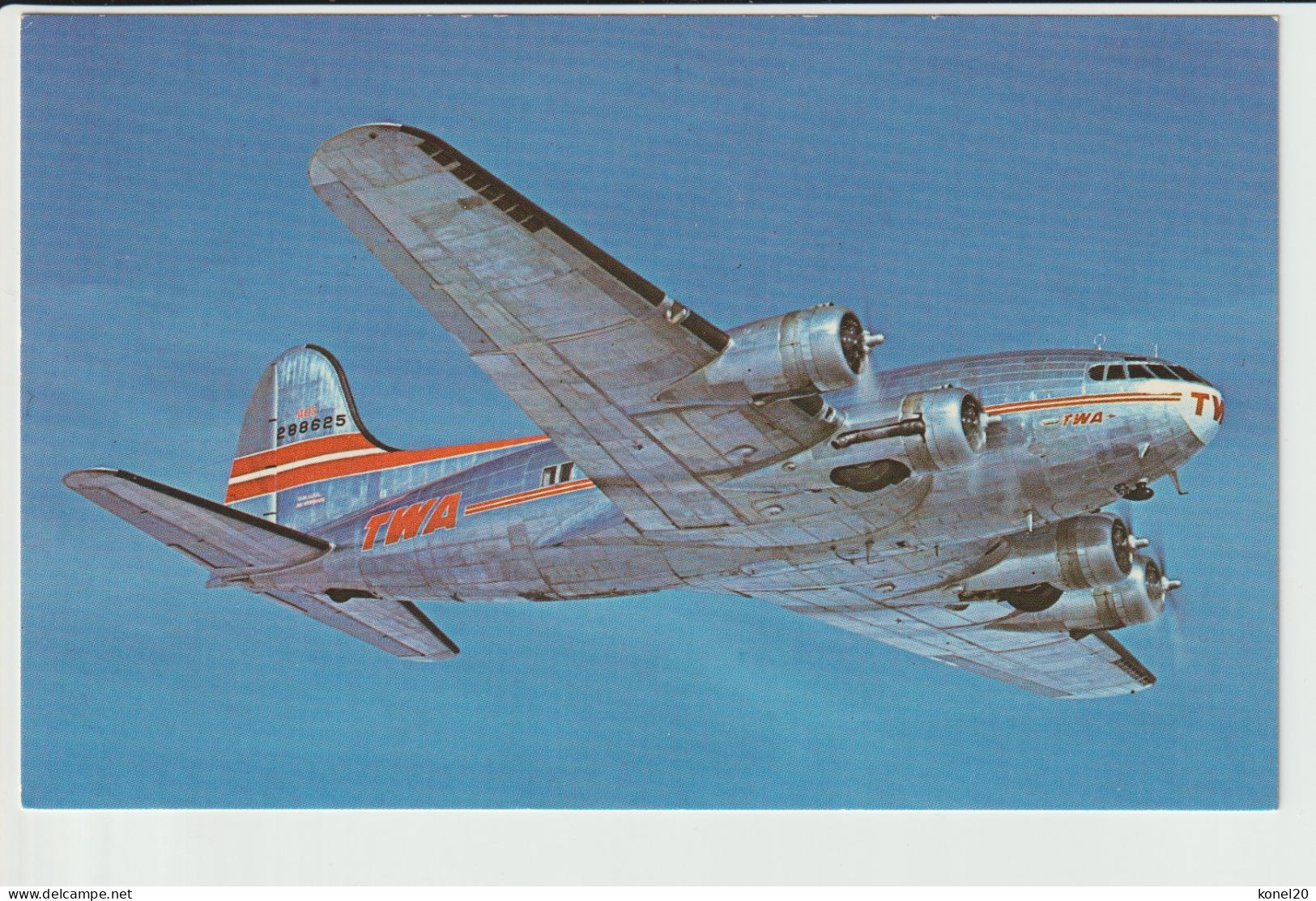 Rppc TWA Trans World Airlines Boeing 307b Stratoliner Aircraft - 1919-1938: Interbellum