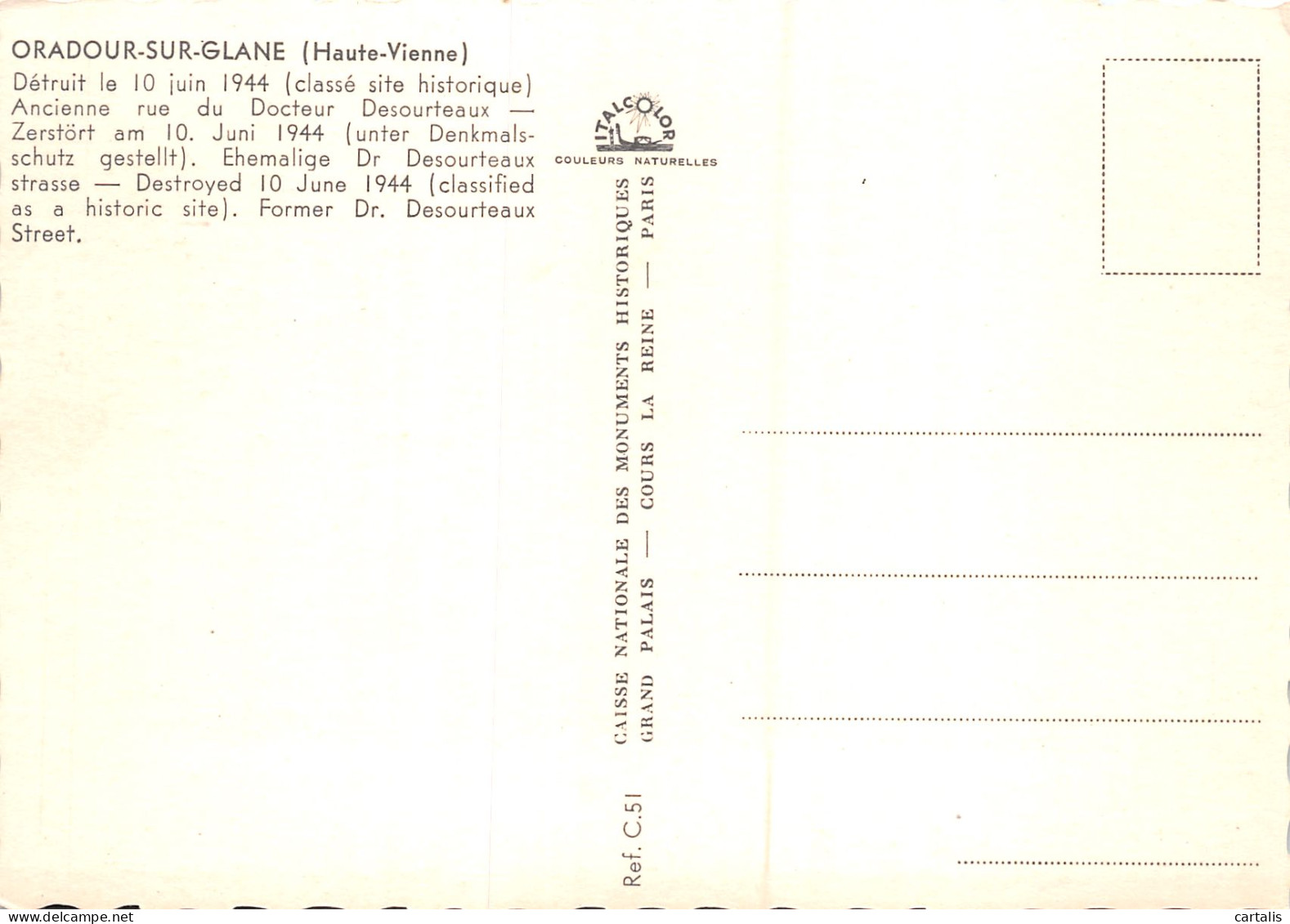 87-ORADOUR SUR GLANE-N°C4087-C/0283 - Oradour Sur Glane