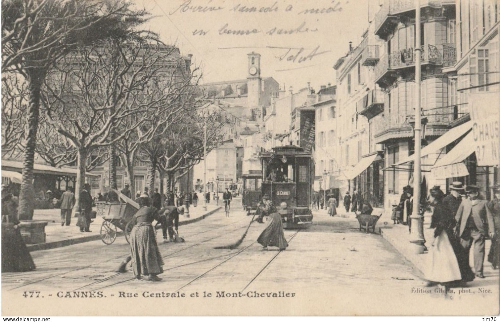 C T  06  CANNES  RUE  CENTRALE ET LE   MONT - CHEVALIER - Cannes