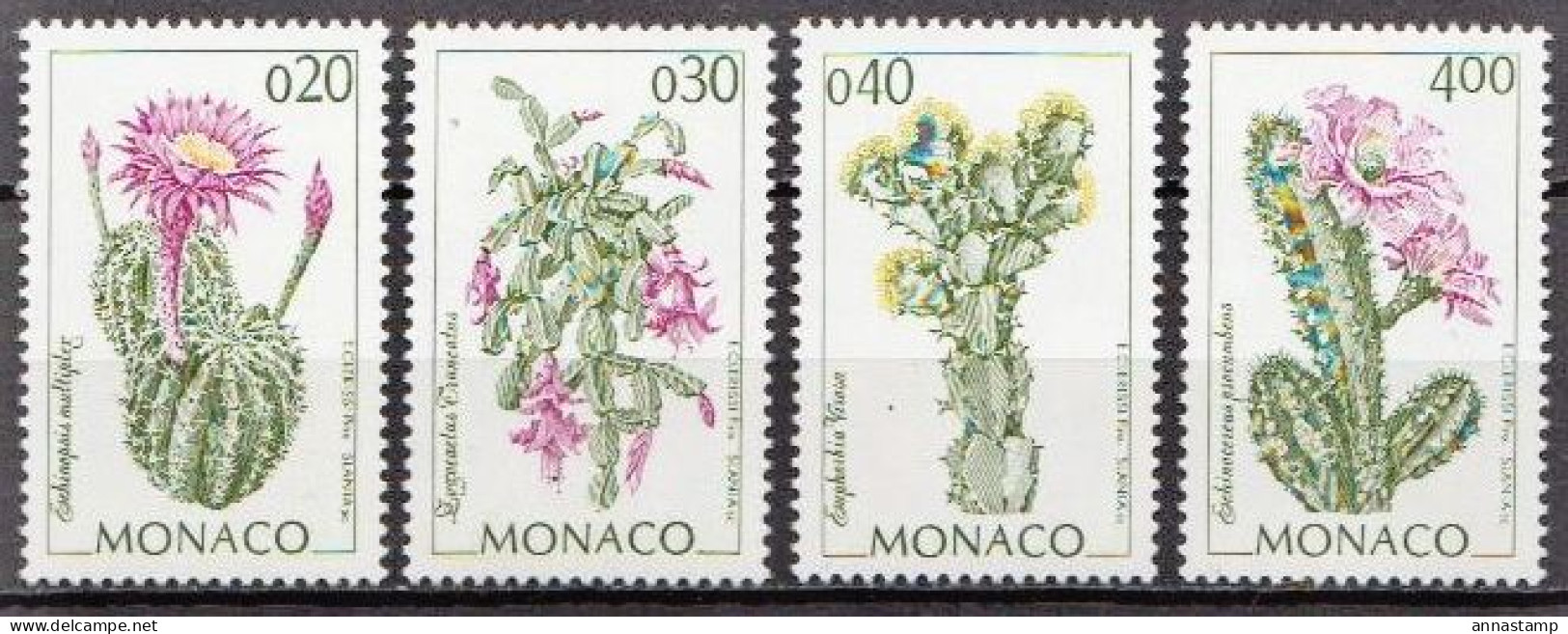 Monaco MNH Set - Cactusses