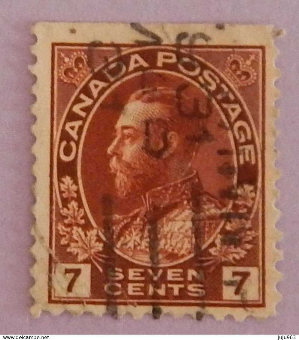 CANADA YT 114 OBLITERE "GEORGE V" ANNÉES 1918/1925 - Usados