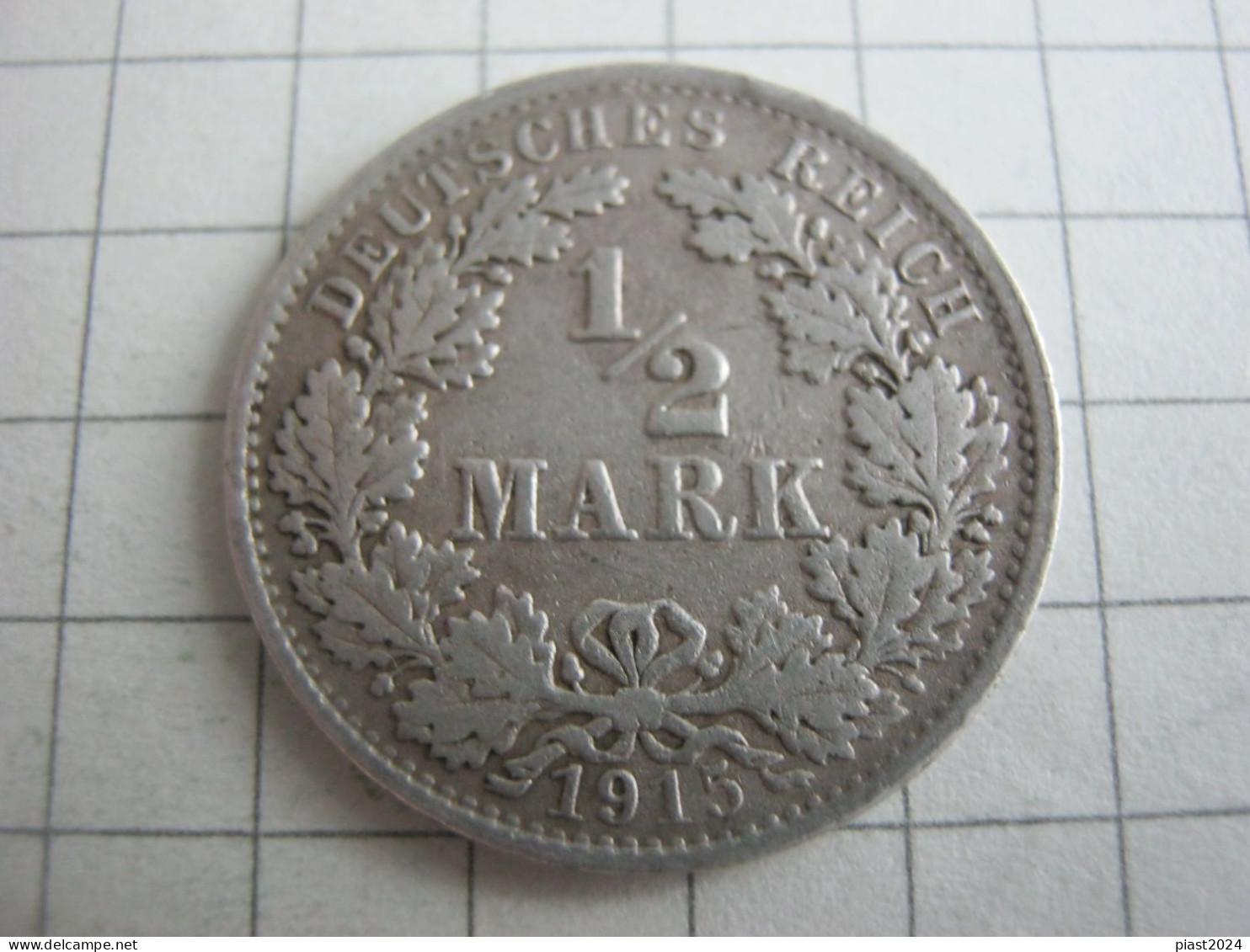 Germany 1/2 Mark 1915 A - 1/2 Mark