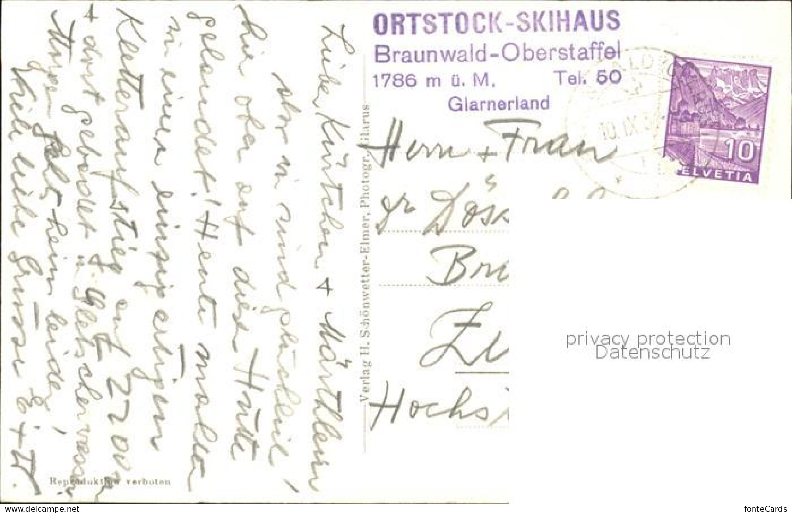 11758823 Braunwald GL Braechalp Oberstaffel Mit Ortstock Hoher Turm Braunwald - Other & Unclassified