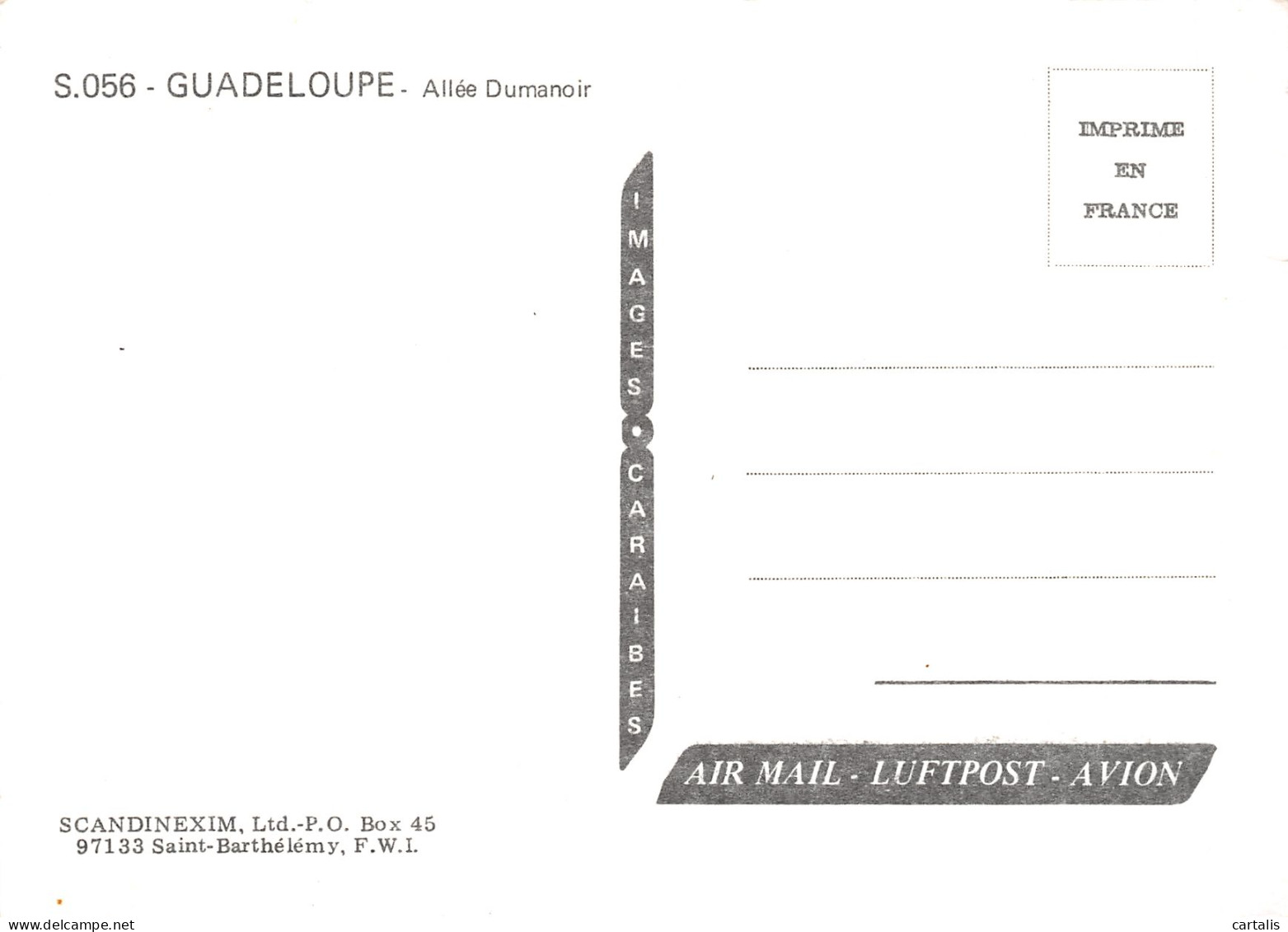 971-GUADELOUPE ALLEE DUMANOIR-N°C4089-B/0013 - Other & Unclassified