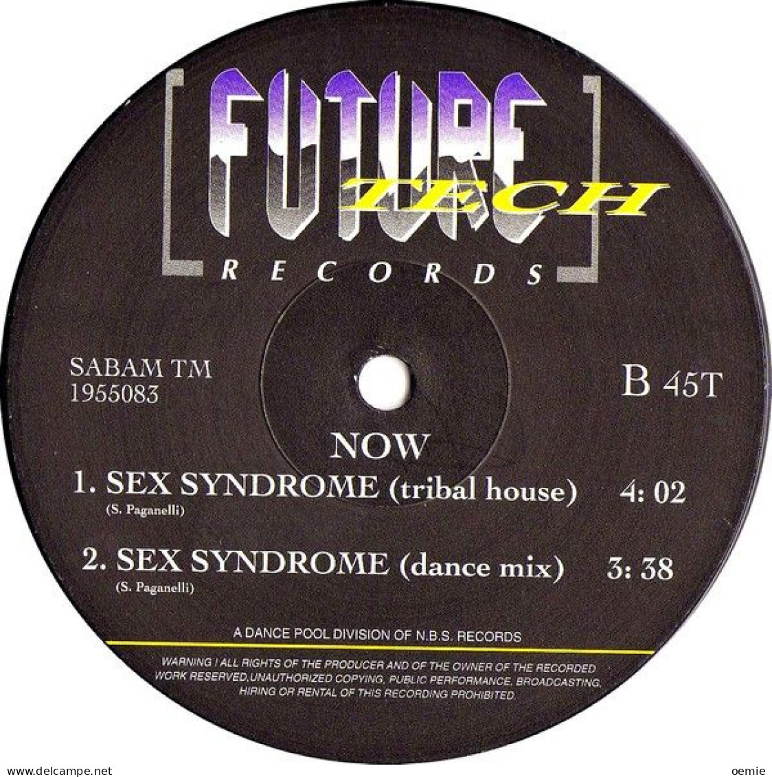 NOW  SEX SYNDROME - 45 G - Maxi-Single