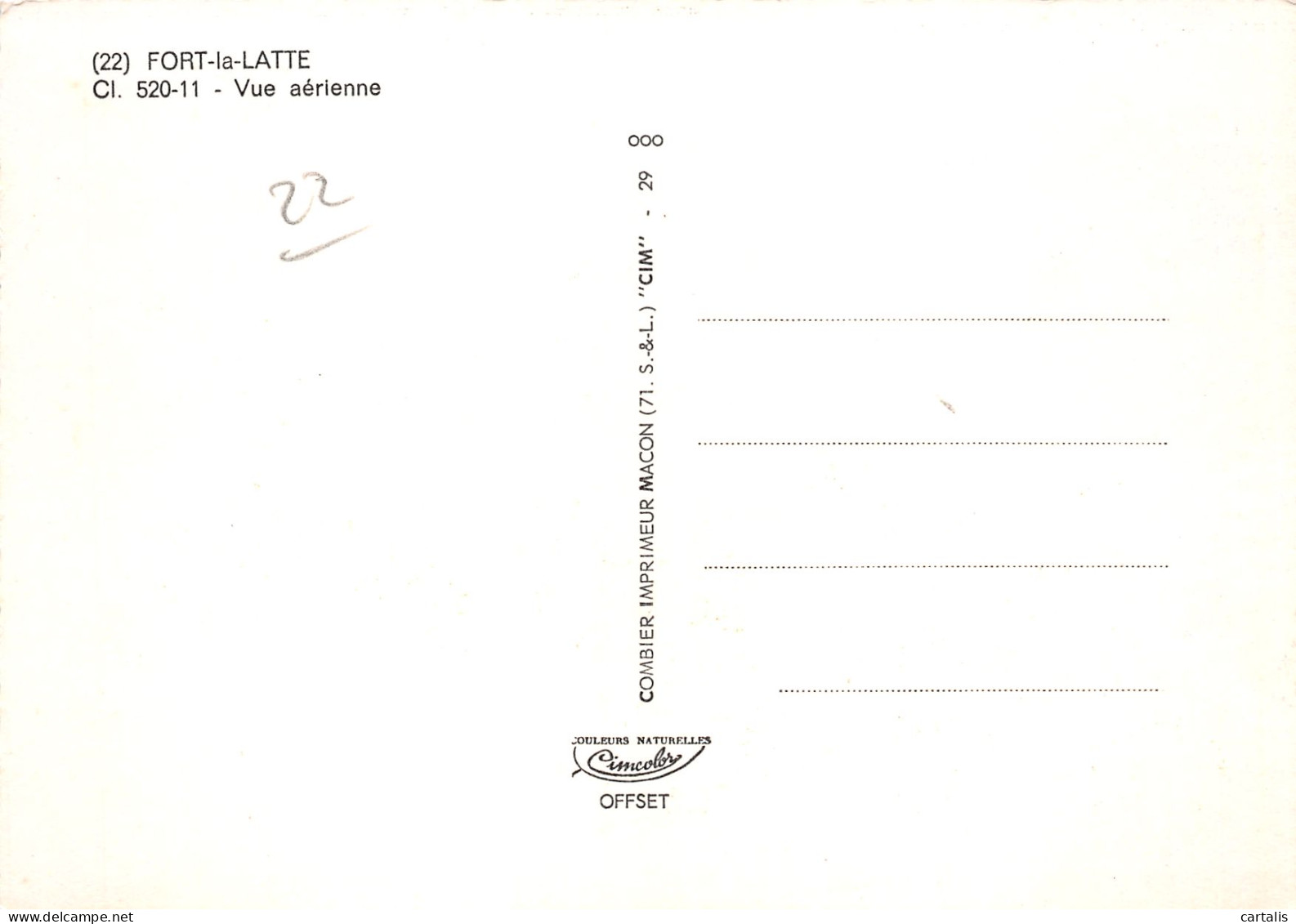 35-FORT LA LATTE-N°C4090-A/0387 - Sonstige & Ohne Zuordnung