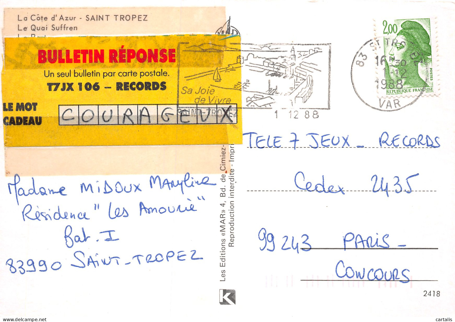 83-SAINT TROPEZ-N°C4090-D/0153 - Saint-Tropez