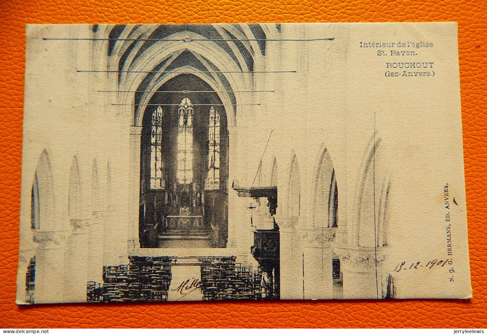 BOECHOUT - BOUCHOUT -   Binnenzicht Der Kerk  St Bavon - Intérieur De L'église St Bavon  -  1901 - Boechout