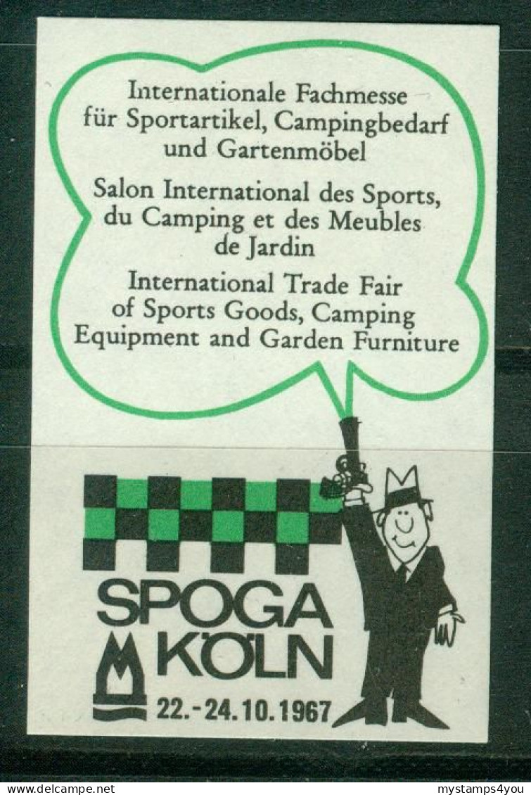 So Sticker | Germany. Spoga Köln 1967 Internationale Fachmesse Für Sportartikel, Campingbedarf Und Gartenmöbel #5-0109 - Stickers
