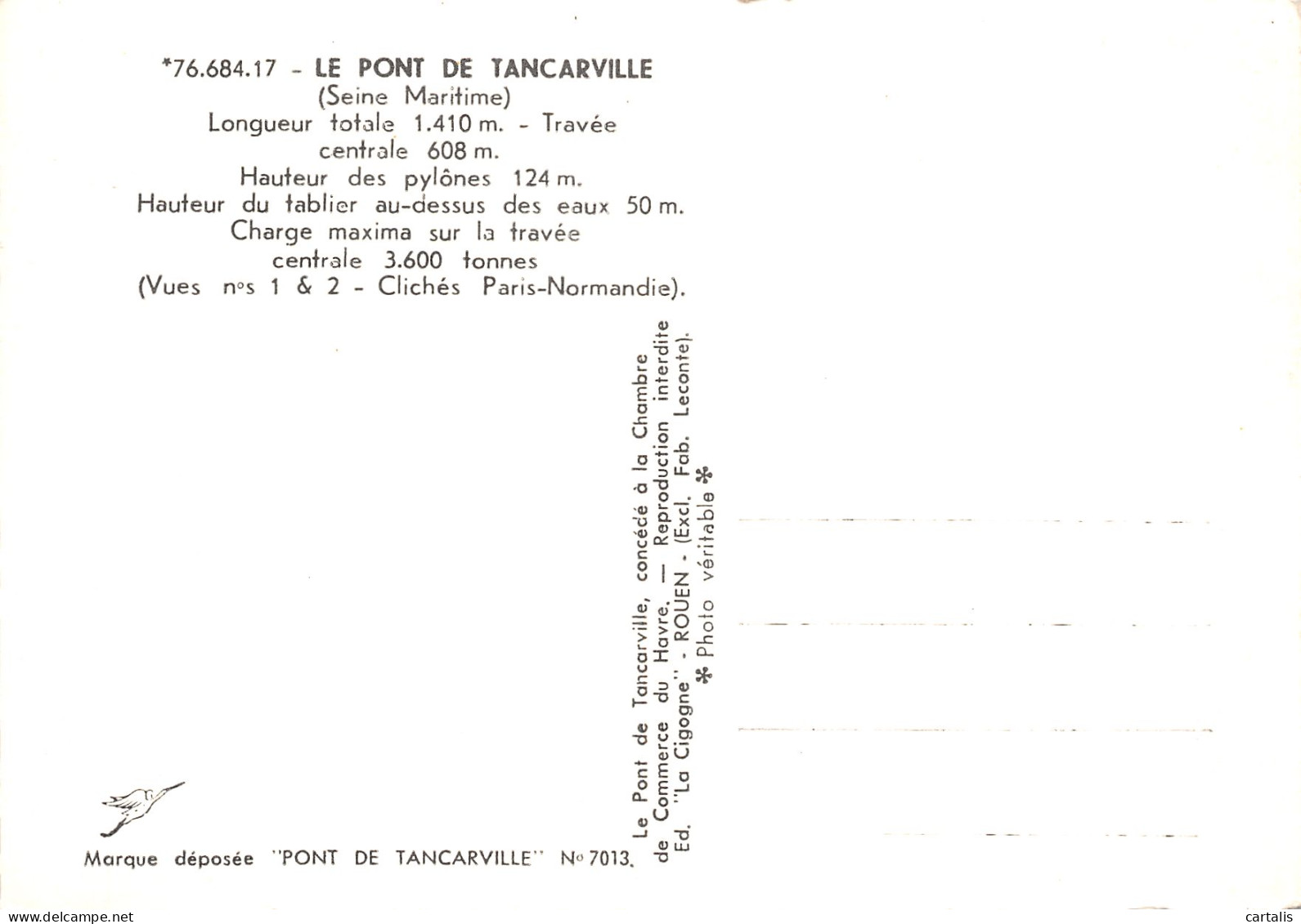 76-TANCARVILLE LE PONT-N°C4091-C/0139 - Tancarville