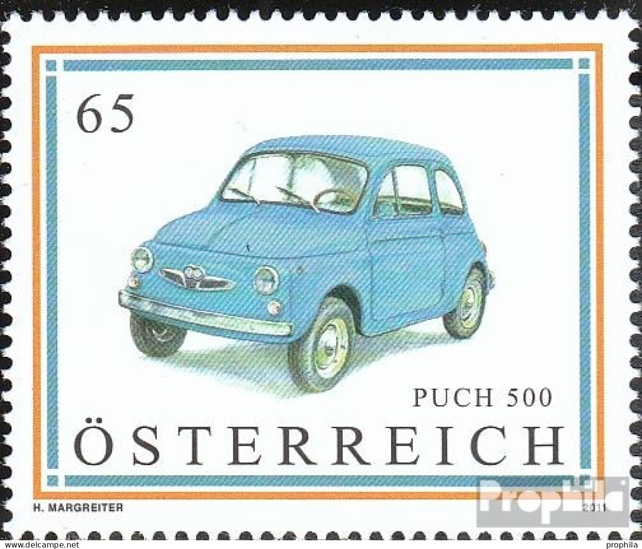 Österreich 2915 (kompl.Ausg.) Postfrisch 2011 Automobile - Ungebraucht