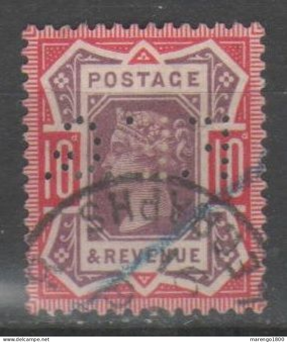 GB 1887 - Effigie 10 P. Perfin F.E.G. - Perfins