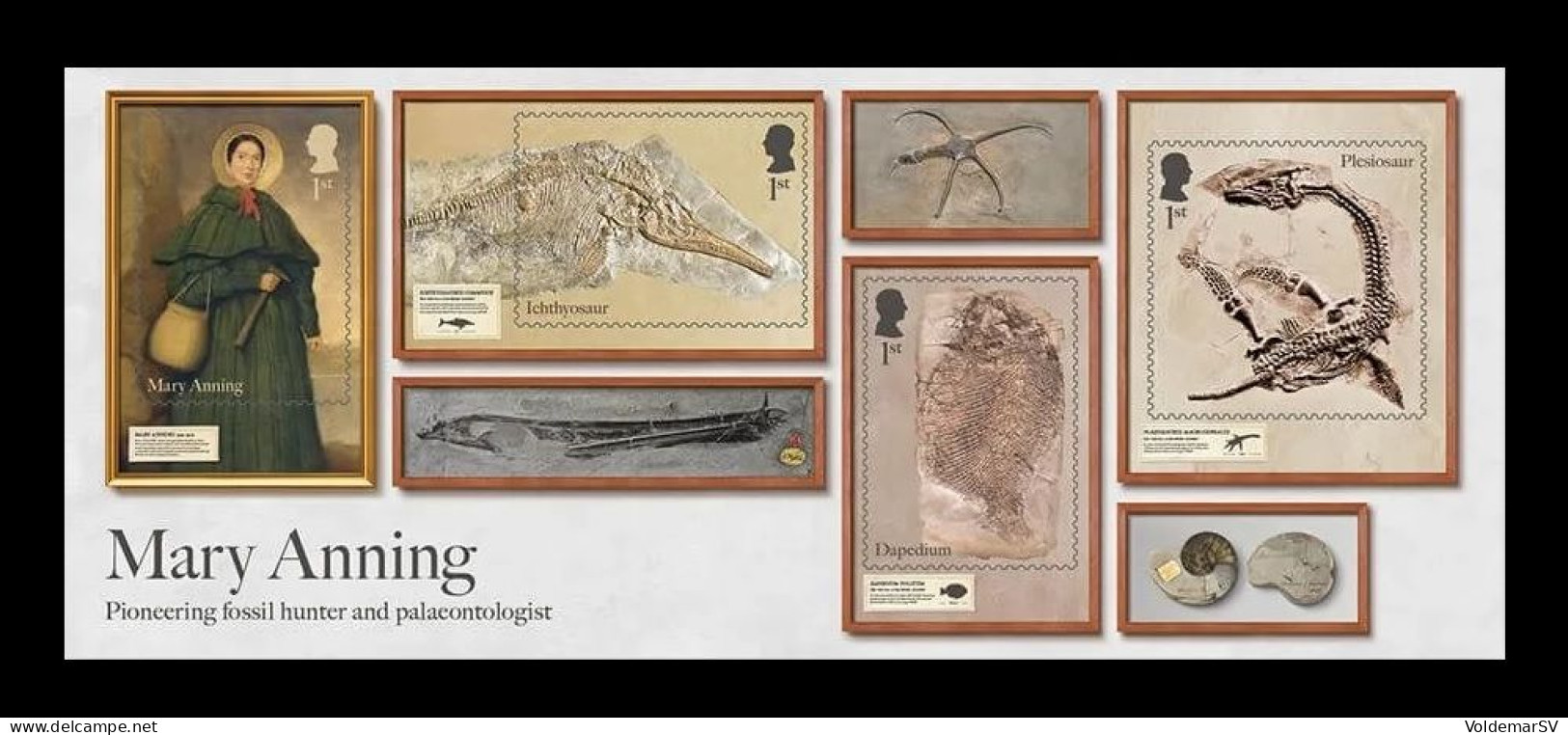 Great Britain 2024 Mih. 5391/95 (Bl.171) Prehistoric Fauna. The Age Of Dinosaurs. Fossils MNH ** - Ungebraucht