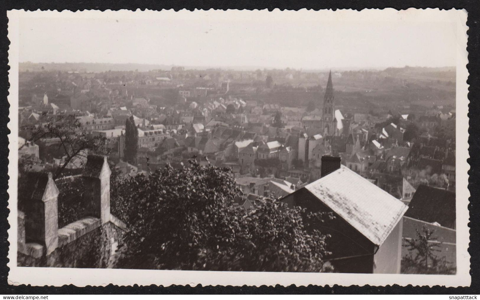 Jolie Photographie Beau Panorama Pris De La Chapelle De La Bonne Dame / Argenteuil Sur Creuse Aout 1935, 11,2x6,8cm - Lugares