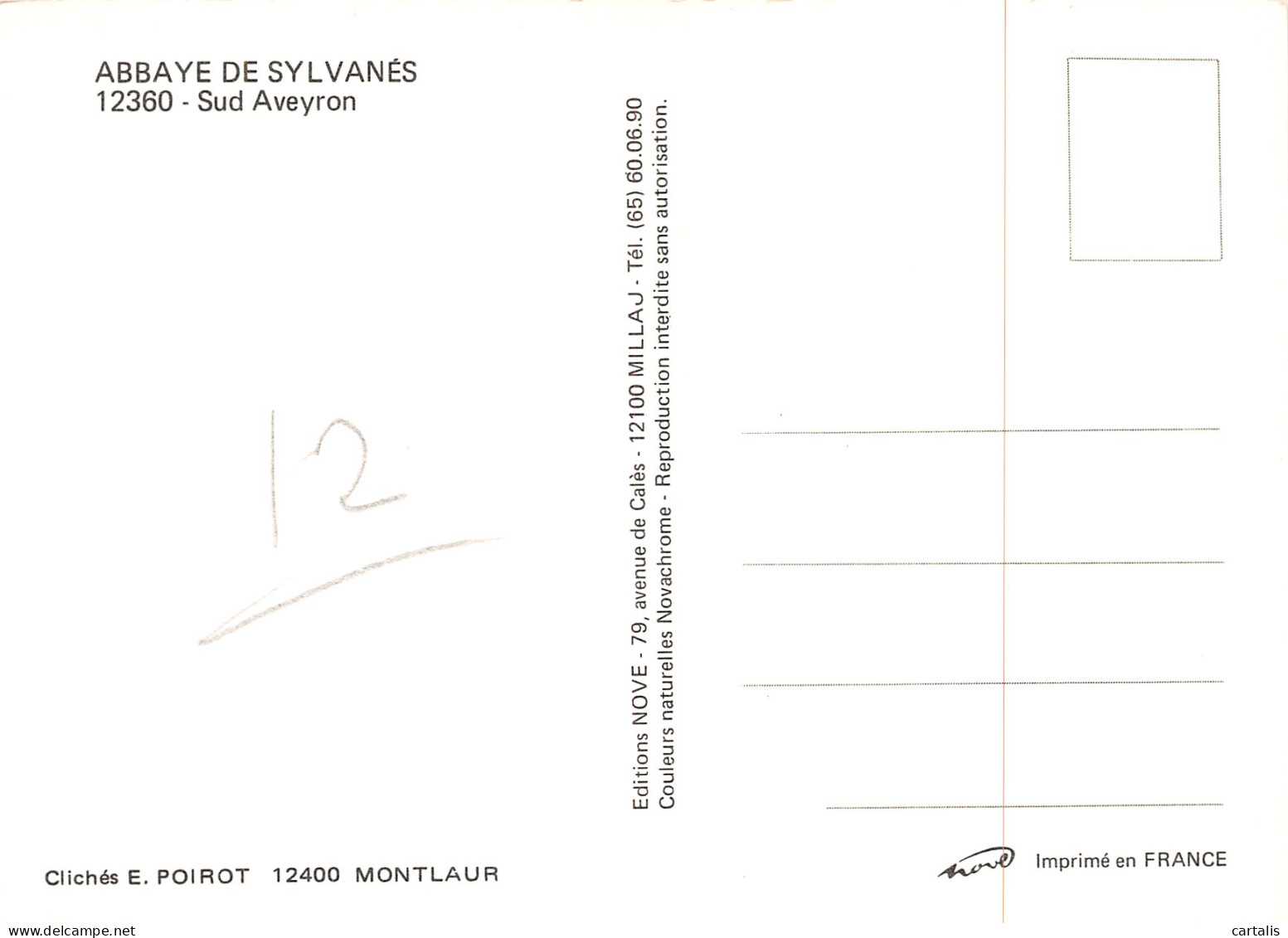12-ABBAYE DE SYLVANES-N°C4095-B/0217 - Sonstige & Ohne Zuordnung