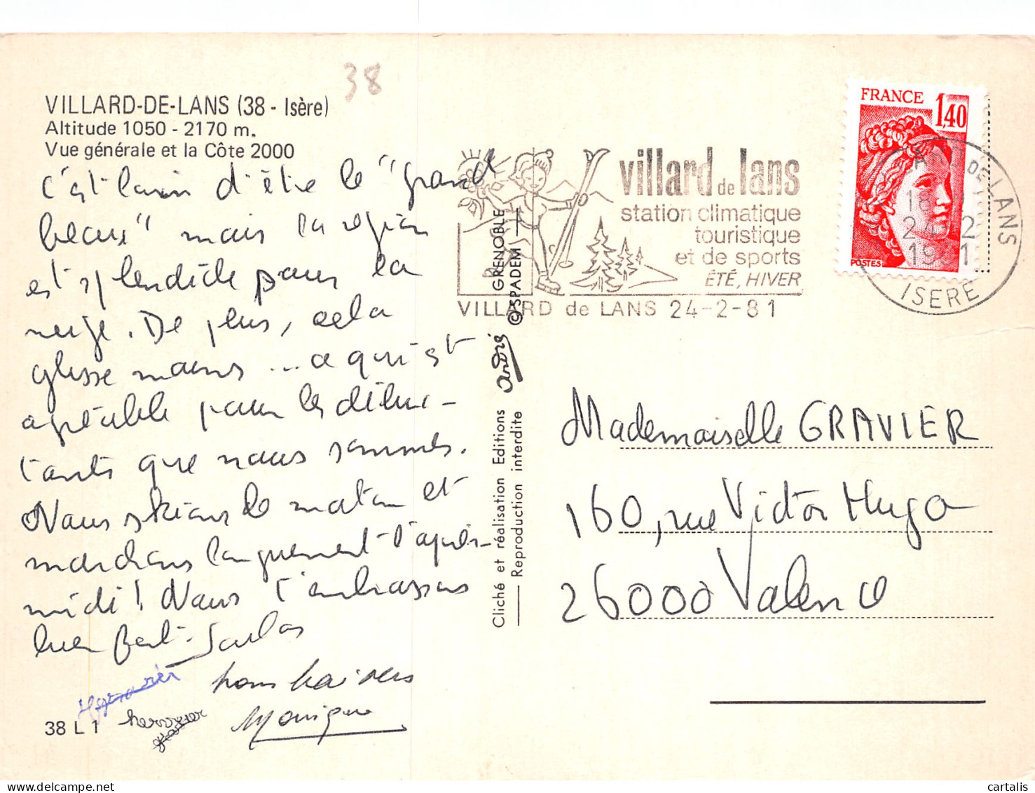 38-VILLARD DE LANS-N°C4096-A/0335 - Villard-de-Lans