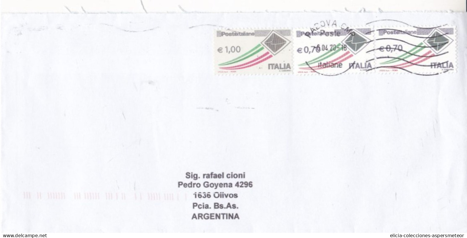 Italy - 1996 - Letter - Air Mail - Sent To Argentina - Caja 30 - 1991-00: Usados