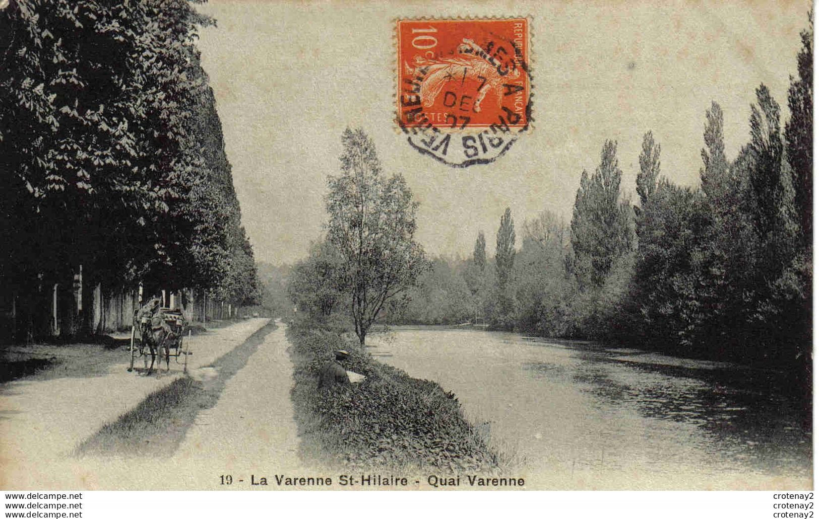 94 LA VARENNE SAINT HILAIRE Vers St Maur Des Fossés Quai Varenne Eug. Legrain édit En 1907 Attelage Cheval - Saint Maur Des Fosses