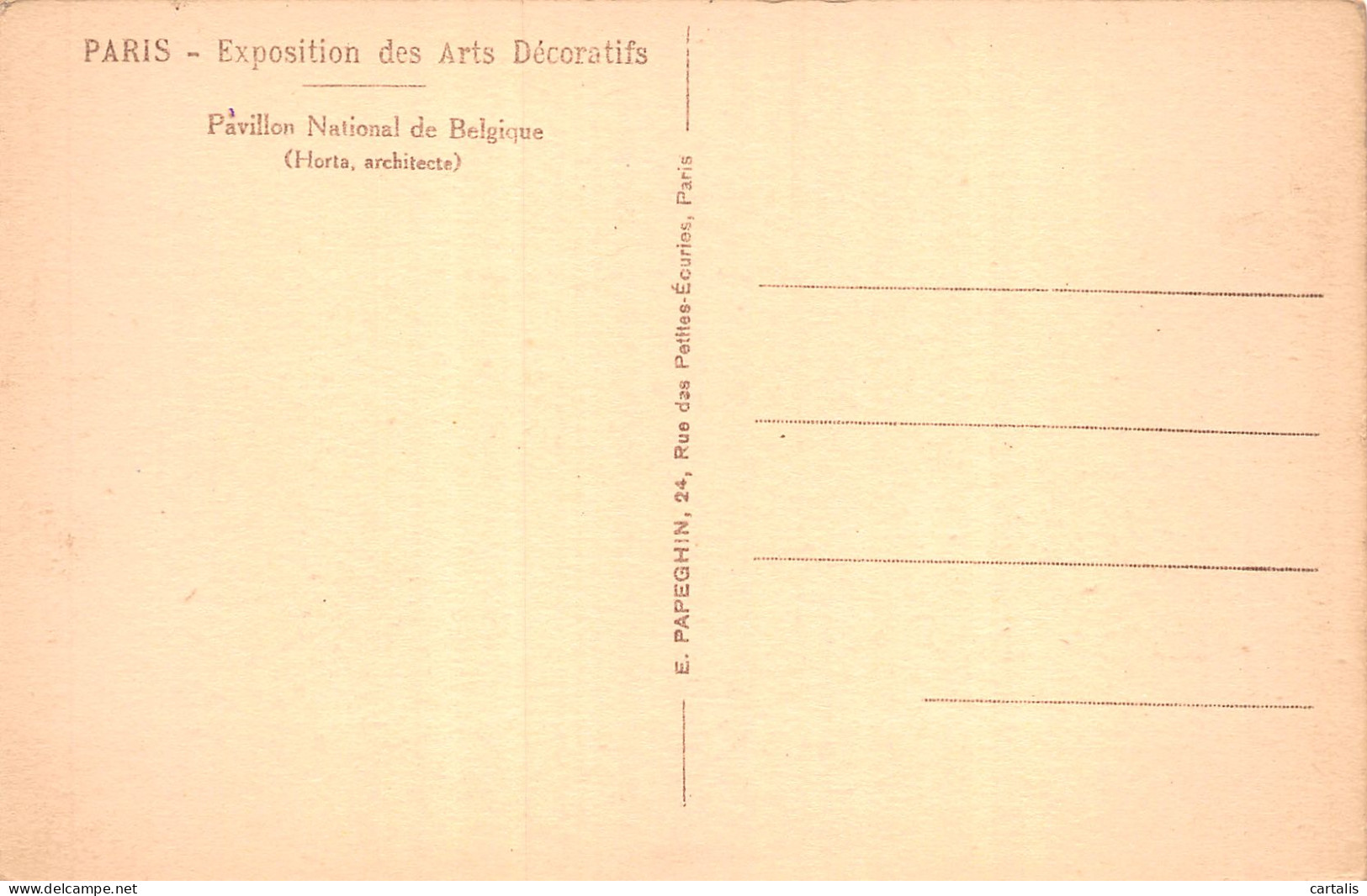 75-PARIS EXPOSITION DES ARTS DECORATIFS-N°C4097-E/0037 - Autres & Non Classés