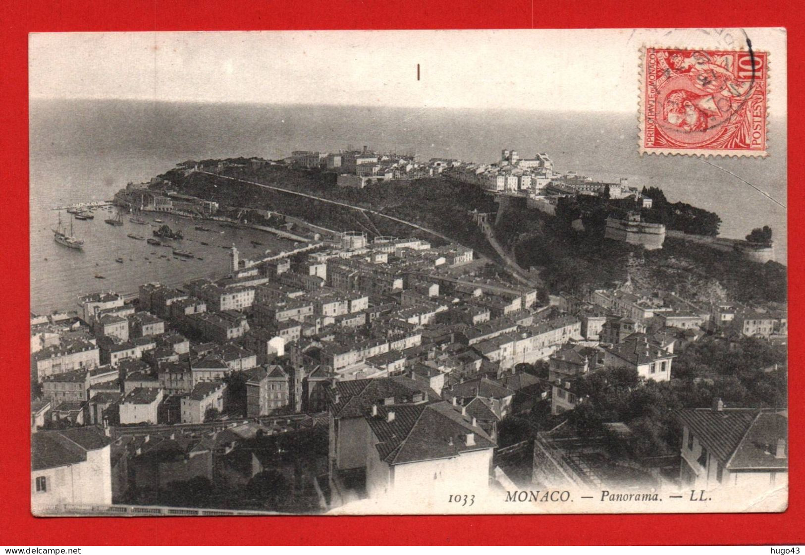 (RECTO / VERSO) MONACO - N° 1033 - PANORAMA - BEAU TIMBRE ET CACHET DE MONACO - CPA - Haven