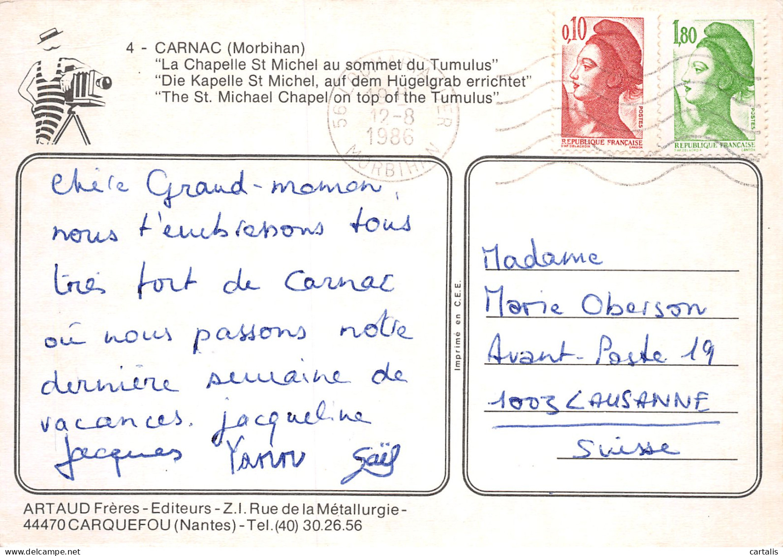 56-CARNAC-N°C4097-C/0357 - Carnac