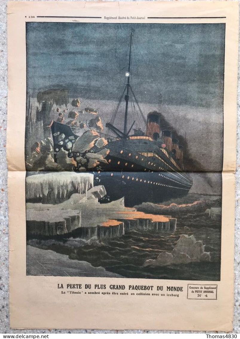 Titanic - Le Petit Journal : Numéro Du 28 Avril 1912 - 1900 - 1949