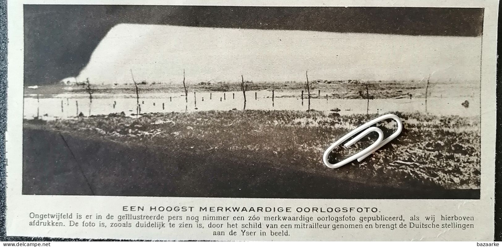 YPER 1915 / EEN HOOGST MERKWAARDIGE OORLOGSFOTO / BRENGT DE DUITSE STELLINGEN AAN DE YSER IN BEELD - Zonder Classificatie