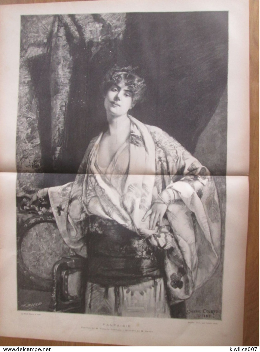 1884  GRAVURE FANTAISIE  Tableau De GUSTAVE  COURTOIS     Femme - Zonder Classificatie
