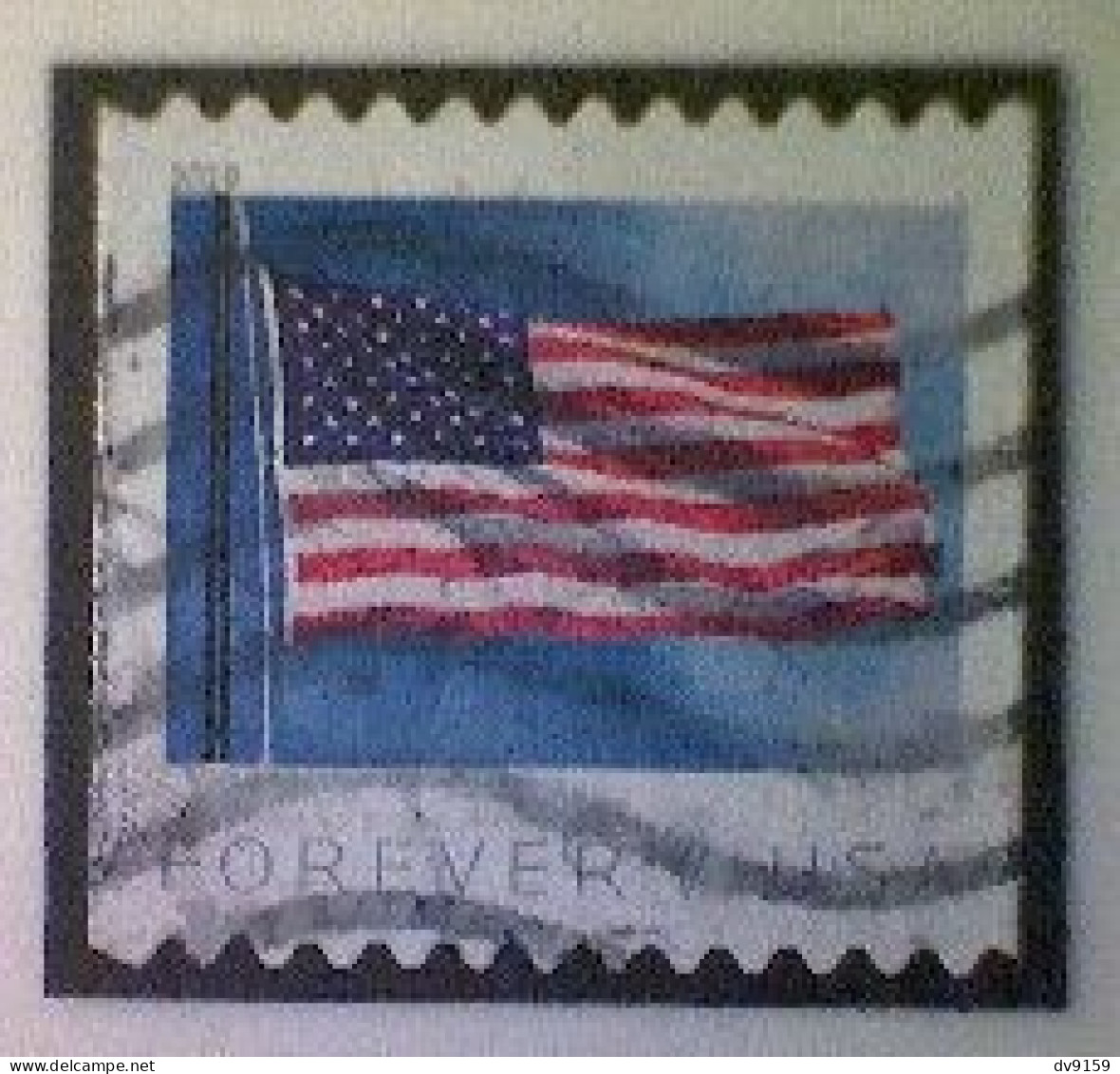 United States, Scott #5343, Used(o) Coil, 2019, Flag Definitive, (55¢) - Used Stamps