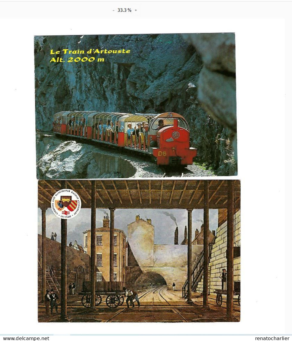 Lot De 8 Cartes Postales"Trains" - Sonstige & Ohne Zuordnung