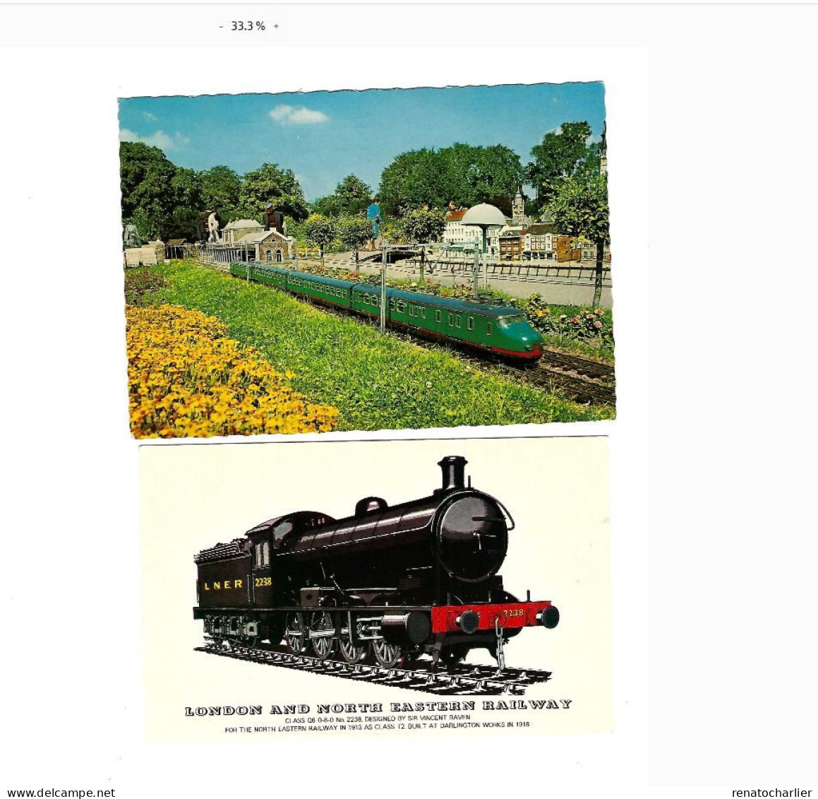 Lot De 8 Cartes Postales"Trains" - Sonstige & Ohne Zuordnung