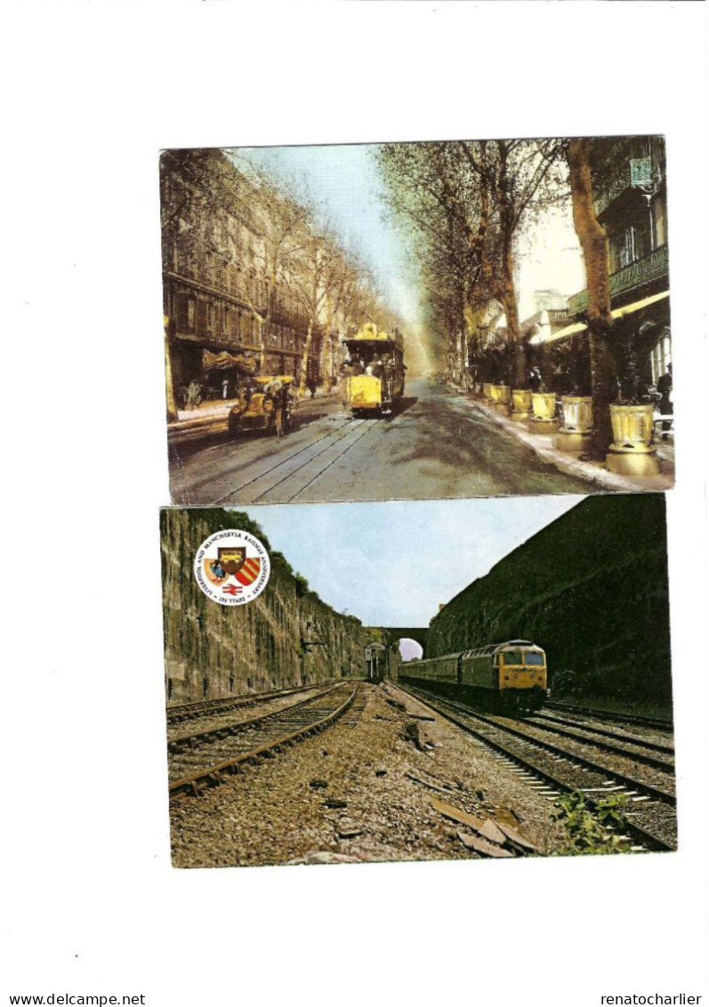 Lot De 8 Cartes Postales"Trains" - Sonstige & Ohne Zuordnung