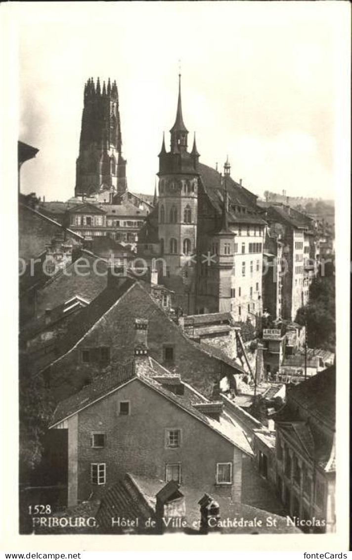 11757163 Fribourg FR Hotel De Ville Et Cathedrale St Nicolas Fribourg - Autres & Non Classés