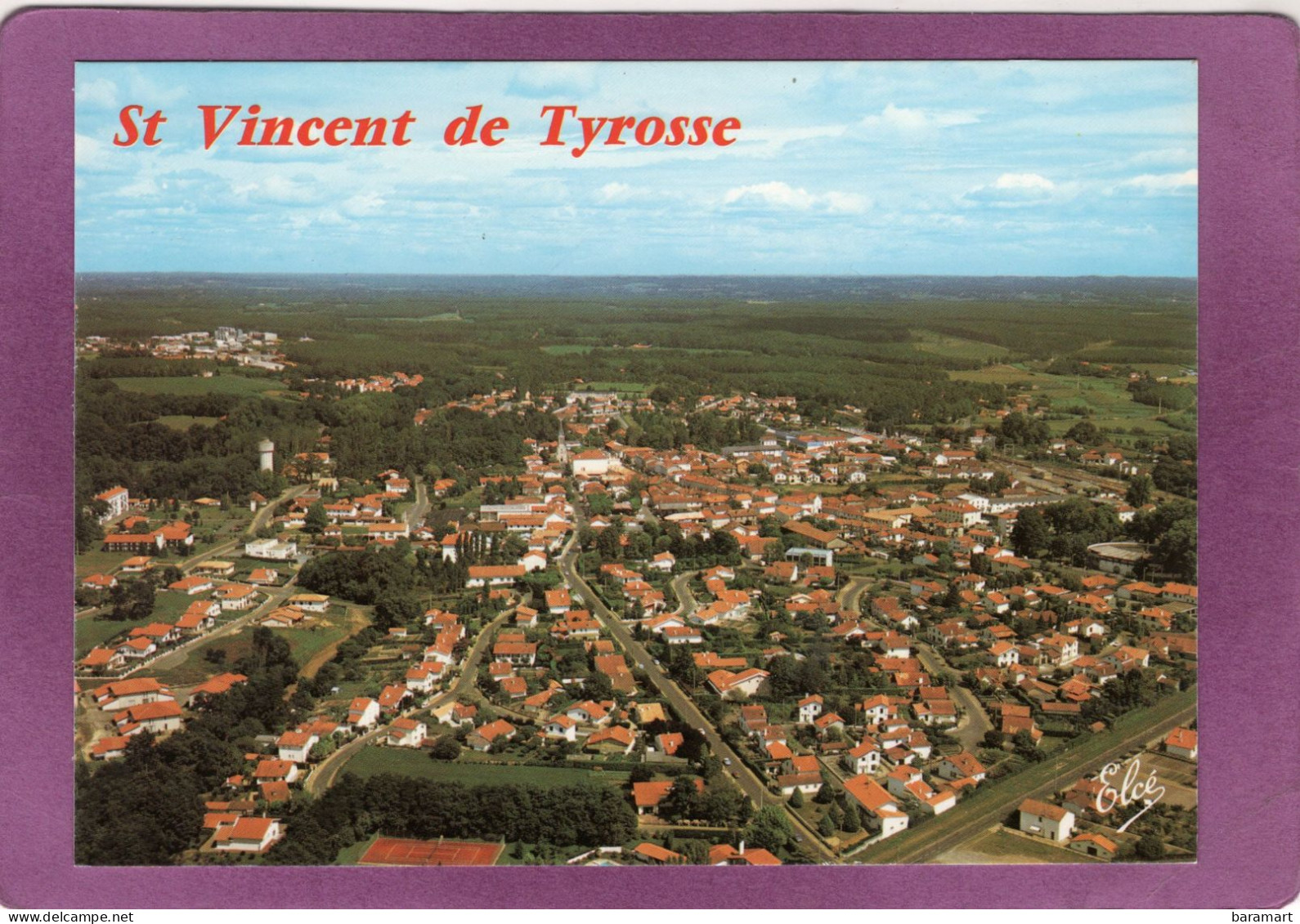 40 St VINCENT De TYROSSE Vue Générale Sur La Ville Avec Les Arènes Et L'Église - Saint Vincent De Tyrosse