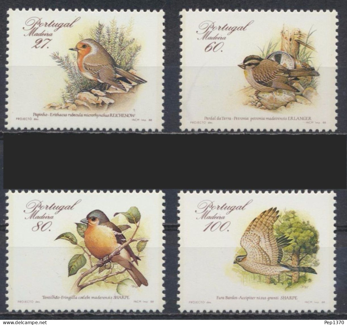 MADEIRA 1988 - AVES - PAJAROS - YVERT 125/128** - Madeira