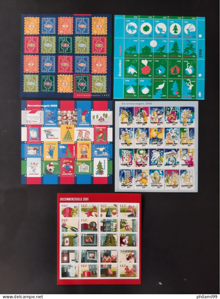 NEDERLAND MNH** 1989 2001 / 13 CHRISTMAS SHEETS / 3 SCANS - Collections