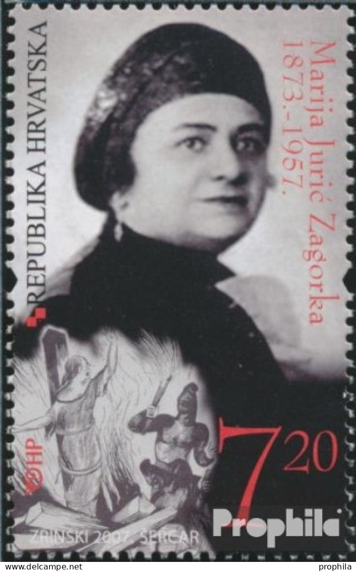 Kroatien 828 (kompl.Ausg.) Postfrisch 2007 Marija Juric Zagorka - Croacia