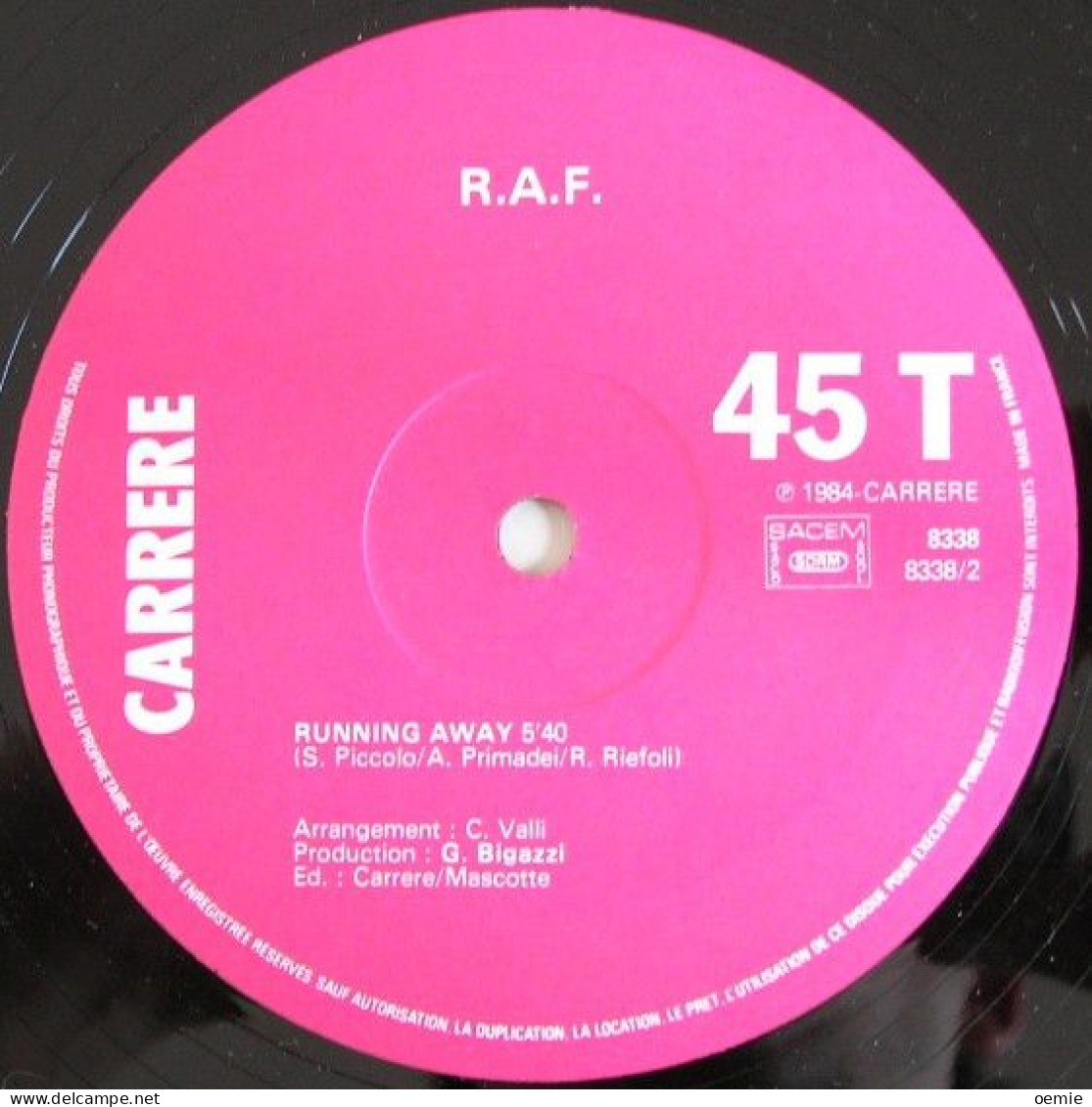 RAF  SELF CONTROL - 45 Rpm - Maxi-Singles